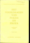 Top, Aafje & Lauxstermann, Johan - Het voordragen van Poezie en Proza .. Leerlingenboekje