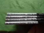 Achterbergh, J.W. van (red.) - DE BOUWVAKARBEIDER Orgaan van den Centralen Bond van Bouwvakarbeiders in Nederland, 2e, 5e, 6e en 6e jaargang: 1909, 1911, 1912 en 1913