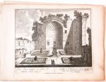 Unknown engraver, Pieter Schenk (1660-1713) - [Antique print, etching/ets, Rome] Fornix Templi ISIDIS... Views of Rome [Set title] (Gezicht op Rome: Gewelf en muuragien van de tempel van Isis), published 1705.