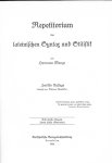Menge, Hermann - Repetitorium der lateinischen cyntar und stilistik