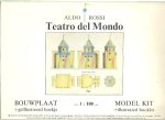 ROSSI, Aldo - Aldo Rossi. Teatro del Mondo. Bouwplaat  / Model Kit schaal 1:100 scale + geïllustreerd boekje / illustrated booklet. Scale model compiled by: Onno A. van Nierop.