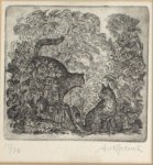 Spronk, Ank. - 'Twee katten in bosjes'.