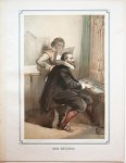 Weyer, P.W. van de (1816-1880) after Kate, Herman ten (1822-1891) - [Antique print, lithograph] Portrait of Dirck, son of Jan Pieterszoon Sweelinck playing the organ, 1850-1900.
