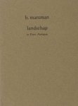 Marsman, H. - Landschap. Marsman, H. - Landschap.