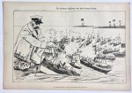 Braakensiek, Johan (1858-1940) - [Original lithograph/lithografie by Johan Braakensiek] De moderne Gulliver van den Oceaan-Trust, 1 Juni 1902, 1 pp.
