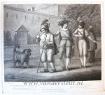 After Bunbury, Henry William (1750-1811) - [Antique print stipple etching, British] Launce Teaching his Dog (hond) Crab, to Behave as a Dog of All things.