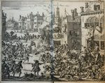 Jan Luyken (1649-1712) - [Antique print, etching] 'Oproer tot Lions, in't Jaar 1621'; revolt in Lyon, 1621, published 1696.