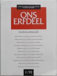 Deleu Jozef, Niessen Frits, e.a. - Ons Erfdeel Algemeen Nederlands tweemaandelijks Cultureel Tijdschrift 35e jaargang 1992 nummer 1