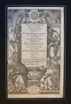 Flemish school - [Antique title page, 1612] Institutionum religionis Christianae libri IV, published 1612, 1 p.