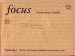 "Boer, Dick; S. Hageman (red.)" - Focus 22 - 29 oktober 1960 - 45e jaargang. Officieel orgaan der Nederlandse Amateur-Fotografen Vereniging N.A.F.V.