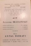 Paris: - [Programmheft] Société des Concerts du Conservatoire. Alexandre Brailowsky. Direction Antal Dorati