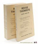 Thomisme - Thomas d'Aquin - Revue Thomiste : - Revue Thomiste. Revue doctrinale de théologie et de philosophie. CIIe année - T. XCVIII - No 1-4 - 1998
