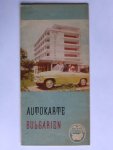  - Folder & landkaart van, het toen nog communistische,  Bulgarije
