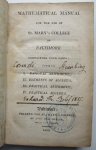 Unknown - Mathematical Manual for the use of St. Mary's College of Baltimore (cont four parts)