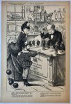 Braakensiek, Johan (1858-1940) - [Original lithograph/lithografie by Johan Braakensiek] In den Speelgoedwinkel, 24 April 1887, 1 pp.