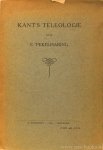 KANT, I., PEKELHARING, C. - Kant's teleologie.