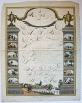  - [Kerst Wens / Christmas Wish, 1827] Pieter van Stiepriaan. Decorative card with allegories of the months, dated 1827, 1 p.
