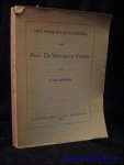 ROEMANS, Rob; - HET WERK EN DE BETEKENIS VAN PROF. DR WILLEM DE VREESE,