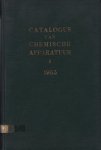 Boon, E.F., M. de Wolf, W. Bakker, K. Brackmann, E.L. Krugers Dagneaux, D.A. de Fremery, H.F.L. Penard, L. Vahl (red.) - Catalogus van chemische apparatuur. Deel I. 1953
