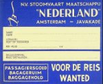 SMN - Bagagelabel SMN Passagiersgoed voor het ruim, blauw