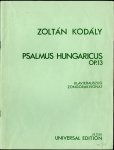 Kodály, Zoltán - PSALMUS HUNGARICUS op.13, für Tenorsolo, Chor und Orchester