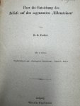 ESCHER, B.G., - Uber die Entstehung des Rieliefs auf den sogenannten "Rillensteinen". mit 2 tafeln.