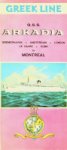 Greek Line - Brochure Greek Line QSS Arkadia Bremerhaven-Amsterdam-London-Le Havre-Cobh-Montreal
