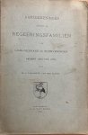 Rhede van der Kloot, M. A. van. - [History The Hague] Aanteekeningen omtrent de Regeeringsfamiliën van ’s-Gravenhage en Scheveningen sedert 1353 tot 1739, D. G. Van Epen, ’s Gravenhage, 1903, 64 pp.