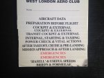  - PA28-161 Warrior II & III, Check List, West London Aero Club