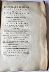 Witteveen, Fredericus, uit Metslawier - Dissertatio iuridica inauguralis, ad locum C.P.G. de homicidio [... Groningen J.M. van Bolhuis 1811