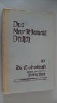 Hauck Friedrich - Das Neue Testament Deutsch: Die Kirchenbriefe 10.