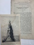  - Beklimming van den Peter-Botte, op het eiland Mauritius (Isle de France) den 7 december 1832 with lithograph view of Peter Botte (Pieter Both) mountain.