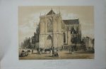 Witkamp, P.H.  Hekking, W. - Nieuwezijds Voorburgwal. Nieuwe Kerk. Originele kleurenlitho.
