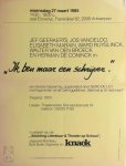GEERAERTS, Jef e.a. - Ik ben maar een schrijver -1985, originele affiche - Jef Geeraerts, Jos Vandeloo, Elisabeth Marain, Ward Ruyslinck, Walter van den Broeck en Herman de Coninck