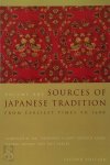 Wm. Theodore De Bary - Sources of Japanese Tradition From Earliest Times to 1600