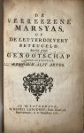 Hoogstraten, Johan van, e.a. - [Literature 1764] De verreezene Marsyas, of De letterdievery beteugeld, door een genootschap onder de zinspreuk Studium alit artes. Den Haag, Daniel Johannes Langeweg, 1764.