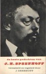 Speenhoff, J.H. - De beste gedichten van J.H. Speenhoff. Verzameld en ingeleid door J. Greshoff