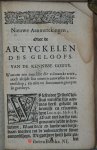 Espagne, Johan d' - Nieuwe aanmerkingen over de artijckelen des geloofs, over den catechismus der Fransche Kercken