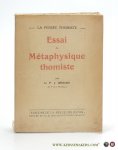 Webert, P. J. - Essai de Métaphysique thomiste.