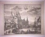 After Commelin, Caspar (1636-1693) - Original engraving/gravure: Oude Reguliers Poort in Amsterdam.