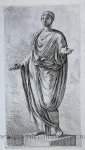 Perrier, François (1594-1649) - [Antique print, etching/ets, Rome] Boy in a toga /Jongen in toga ['Segmenta nobilium signorum et statuarum.'], published 1638.