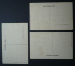 set van 3 ongelopen ansichtkaarten - Van Huis Verdreven I, II, III