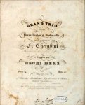 Herz, Henri: - Grand trio pour piano, violon et violoncelle, opera 54