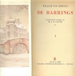 SIMPSON VON WILLIAM ..  Geautoriseerde vertaling van Mr.A.W. van Nes - DE BARRINGS  .. deel I