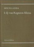 REGTEREN ALTENA, I.Q. VAN - Miscellanea I.Q. van Regteren Altena 16/v/1969