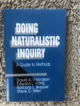 David A. Erlandson, Edward L. Harris, Barbara L. Skipper, Steve D. Allen - Doing Naturalistic Inquiry / A Guide to Methods