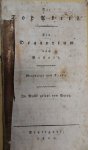 Sutor, Wilhelm: - [Libretto] Der Tod Abels. Ein Oratorium nach Gessner. Bearbeitet von Krebs