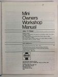 John S. Mead - Mini Owners Workshop Manual '69 to '82 All models