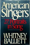 Whitney Balliett 176897 - American singers 27 Portraits in Song