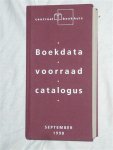 Onbekend - Boekdata voorraad catalogus, september 1998